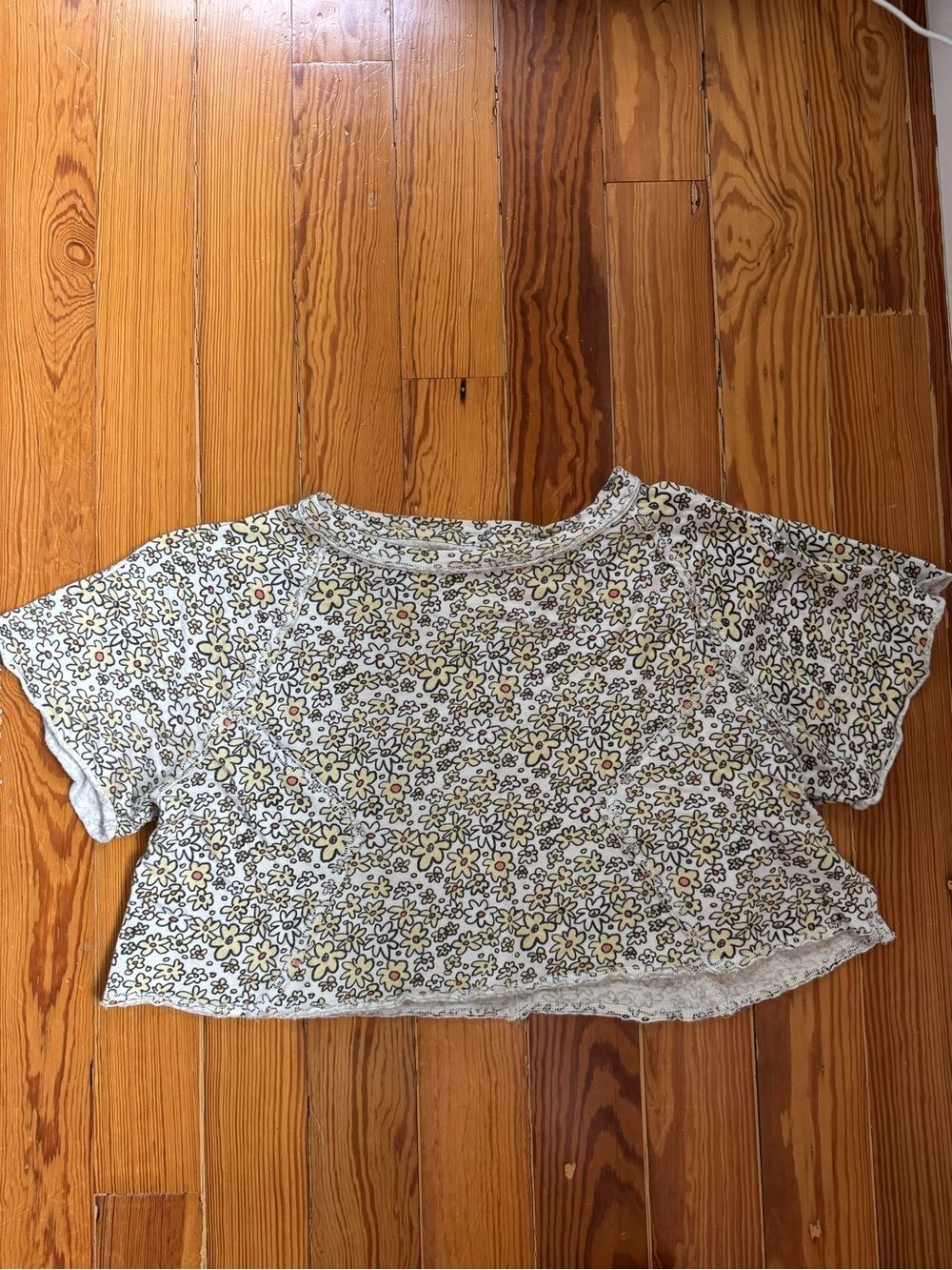 We The Free Floral Cropped Tee